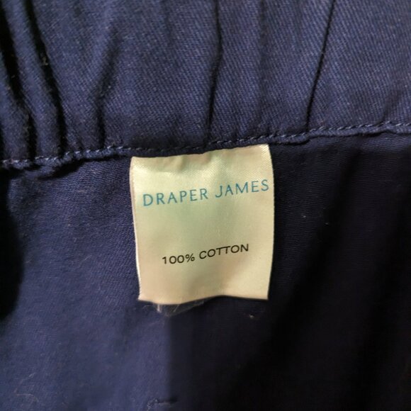 Draper James Pull On Navy Blue 100% Cotton Pants - Picture 4 of 8
